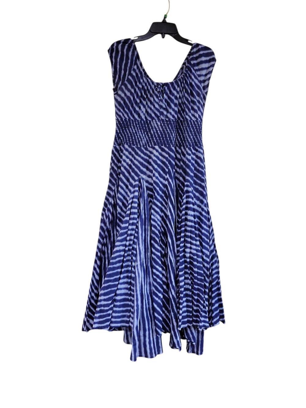 Grace Elements Women's Dress Summer Maxi Flouncy Dress Size Small Blue & White